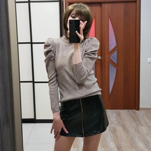 BYGOUBY Autumn Winter Sweaters for Women 2020 Clothes Crew Neck Long Sleeve Knitted Sweaters Elegant Pull Sleeve Female Jumper