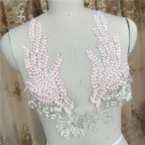 2Pieces Venise Lace Appliques Repair Embroidered For Jewelry or Costume Design, Altered Art, Crafting