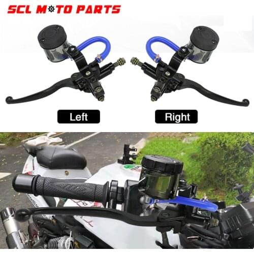 ALconstar-Racing Motorcycle Master Cylinder Levers Brake Pump Clutch Handles Handlebar Lever Reservoir Set 22cm For Yamaha LC150