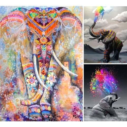 5D DIY diamond painting elephant cross stitch kit full diamond embroidery animal mosaic home decoration handmade inlaid gift