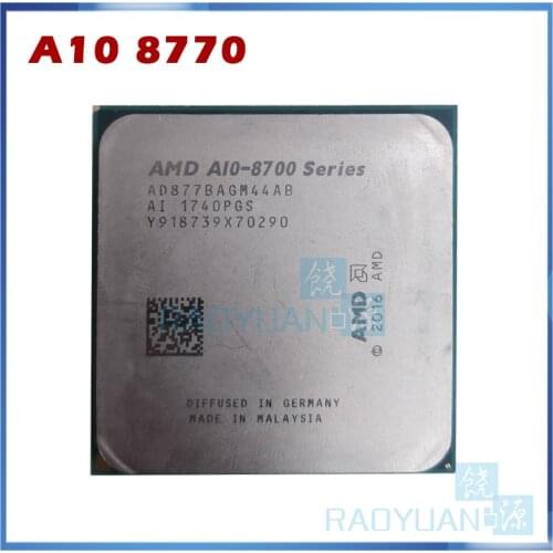 AMD A10-Series A10 8700 Series A10-8700 A10-8770 A10 8770 3.5 GHz Quad-Core CPU Processor 65W AD877BAGM44AB Socket AM4