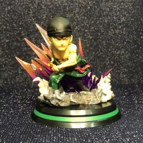Anime O.n.e.P.i.e.c.e GK Three Swordsmen Q Version The Lions Elegy Roronoa Zoro Boxed Figure About 10cm