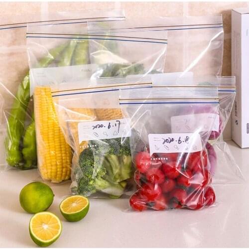 Double-layer zipper fresh-keeping Bag Reusable Vegetable And Fruit Fresh-keeping Bag Quick-frozen Food Sealing Fresh-keeping Bag