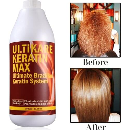 Keratin Hot Sale 1000ml Brazilian Keratin Treatment 5% Make Hair Straight Smoothing Shiny Get Free Hair Sets Free Shipping