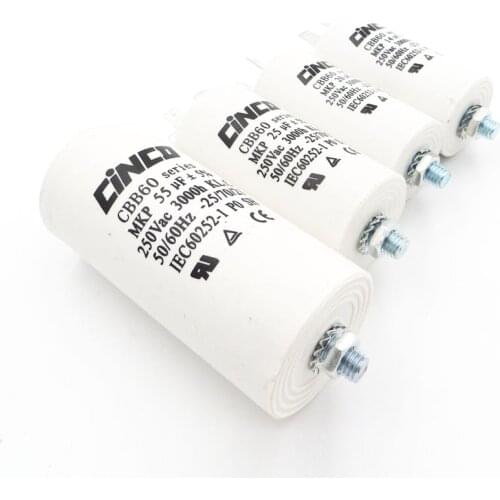 Motor Run Capacitor 250 VAC 60mf 55mf 50mf 45mf 40mf 35mf 30mf 20mf 18mf 16mf 15mf 14mf 12.5mf 12mf 10mf 8mf 7mf 6mf 5mf V Volt