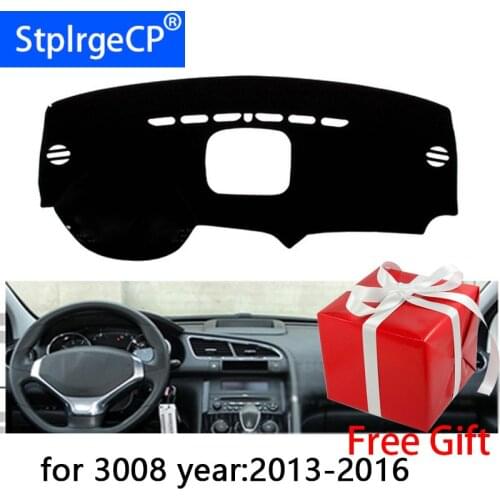 For Peugeot 3008 2013-2016 dashboard mat Protective pad Shade Cushion Pad interior sticker car styling accessories