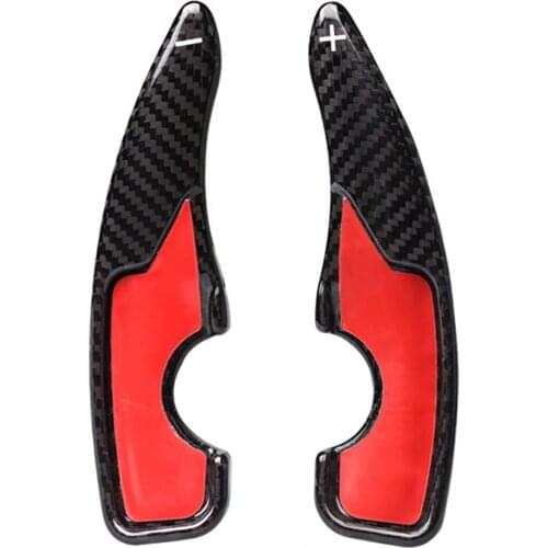 L+ R Steering Wheel Gear Shifter Paddle Extension Trim Fit For Subaru BRZ Toyota GT86 2017-2019 Carbon Fiber