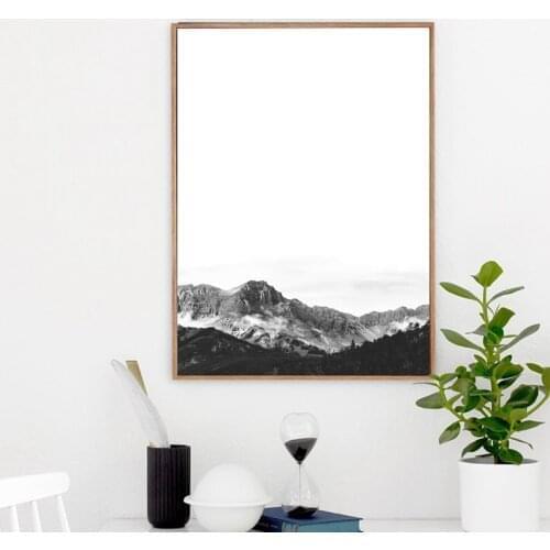 Minimalist Art Mountain Canvas Print and Poster , Nordic Art Canvas Painting Nature Mountain Wall Picture Modern Home Decor