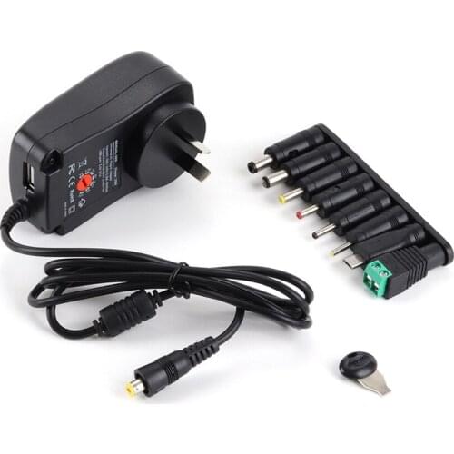 Multifunctional Adjustable Voltage Adapter Output 3-12V 30W USB Driver Input 110-240V For LED Phone DC Device