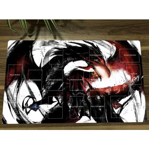 NEW Yu-Gi-Oh! Red-eyes Black DragonTrading Card Game Mat Mouse Pad Yugioh Playmat TCG CCG OCG Mat With Zones + Free Bag Gift