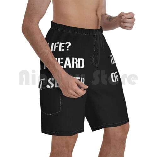 Real Life ? Haven't Heard Of That Server Beach Shorts Men Beach Pants Swimwear Real Life Hear Of That Server Server