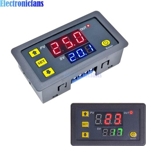 DC 12V 24V AC 110V 220V Digital Cycle Timer Delay Relay Module LED Dual Adjustable Timing Display Timing Relay Control Switch