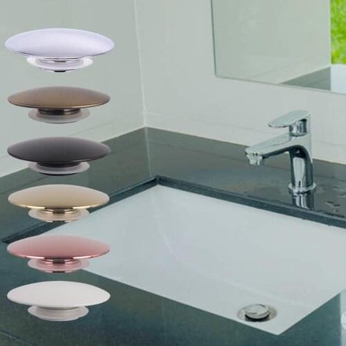 Replacement Brass Basin Sink Waste Up Plug Cap Click Clack Push Button For Bathroom Basin Sink