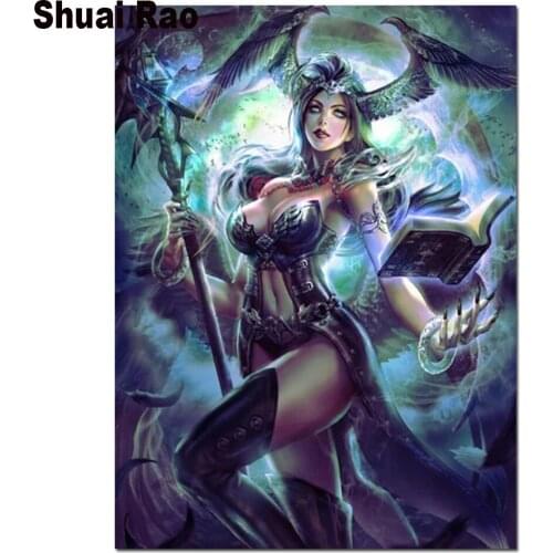 Sexy puzzle fairy diamond embroidery sale diamond mosaic full square 5d diy diamond painting Game anime rhinestone pictures