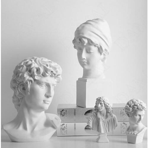 European Style Resin Statue Classic Characters Creative Figurines Sketch Living Room Miniature Statues Home Decoration Ornaments