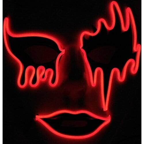 New Design Creepy Mask Glowing Scary Devil Mask For Halloween Party