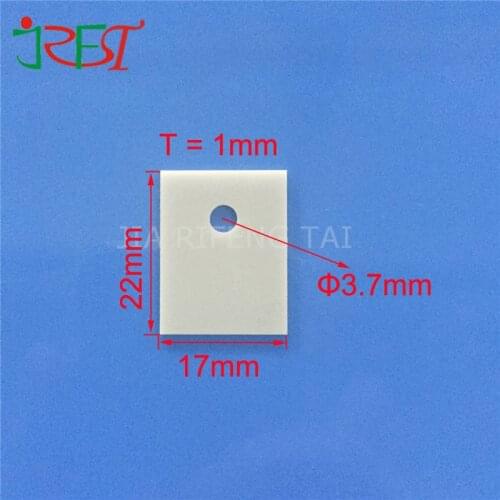 Pacakge TO-247 1.0mm *17mm*22mm Aluminium Nitride Ceramic With Hole 3.7mm