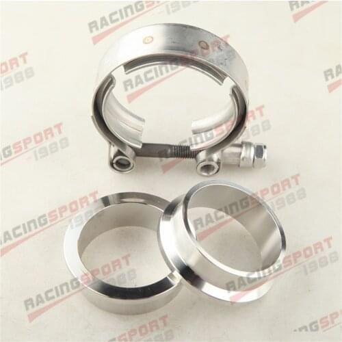 1.75" V-Band Vband Clamp Stainless Steel Flange Flanges Kit Turbo