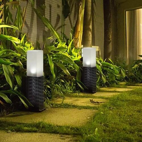 Waterproof Solar Lights Plastic Rattan Style for Path Yard Driveway Lawn Garden Decoration Outdoor Lamp Holiday Light