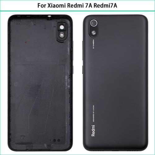 For Xiaomi Redmi 7A Battery Back Cover Rear Door Panel For Redmi7A Plastic Back Housing Case With Camera Lens Logo Replacement