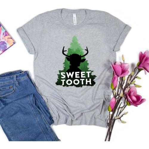 Sweet Tooth Unisex T-shirt Tv Series Tshirts Summer Fashion Short Sleeve Round Neck T Shirt Woman Tshirts Harajuku Shirts Tops