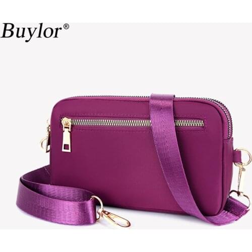 Buylor Women 2020 Shoulder Bag Nylon Female Bags Girls Causal Luxury Handbags Messenger Bag Two Layers Crossbody Bag