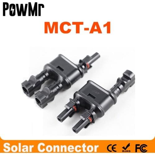 1 Pair Solar PV Branch Connectors Solar Energy Adapter Solar Panel T/ Y Branch Cable Splitter Coupler Combiner MFF FMM