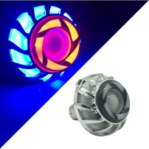 1PCS 12V Universal Angel Eye Flash Motorcycle Headlight Tail Brake Rear Lights LED Motorbike Accessories Brake Flashes Lamp