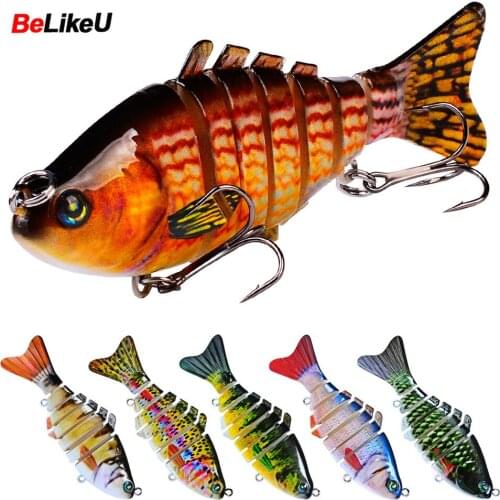 1PC 20g/12g Multi Jointed Hard Bait Lifelike Swimbait Crankbait Fishing Wobblers Artificial 7 Segments 10cm Fishing Lure Tackle