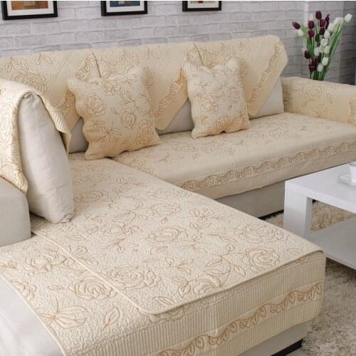 1Piece Europe Style Sofa Covers Cotton Fabric Flower Pattern Sofa Towel Soft Slipcover Couch Cover For Living Room Home Decor