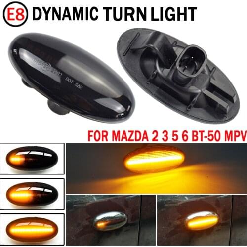 2pcs Dynamic Side Marker Flowing Lights Car Styling LED Side Indicator Turn Signal Light For Mazda 5 (CR19) 2005-2010