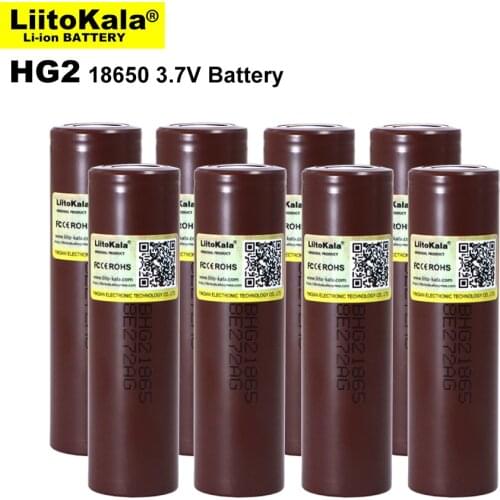 1-8PCS Liitokala New 18650 Battery HG2 3000mAh 3.6V Lithium Continuous Discharge 20A Dedicated Electronic Power Battery