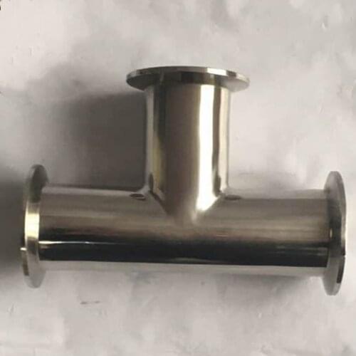 Free shipping 1.5'' 32mm Sanitary Tri Clamp 3 Way Tee 304 Stainless Steel Sanitary Ferrule Tee Connector Pipe Fitting 1.5" Tri