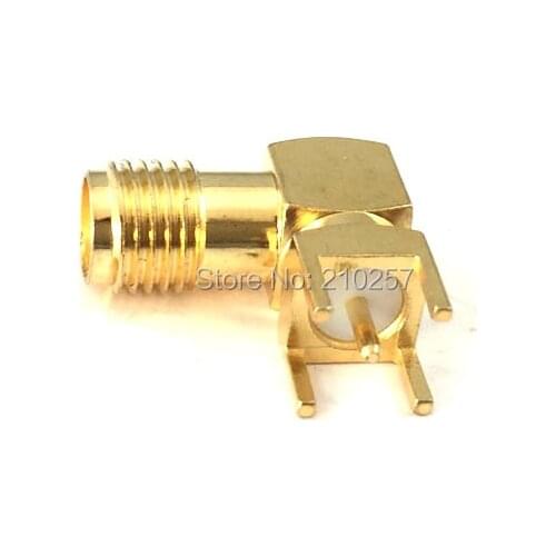 Free Shiping 10pcs SMA Antenna Copper SMA - KWE Elbow SMA RF Plug Socket Ccrew Thread Hole