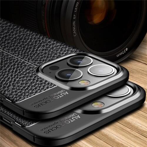 For Apple iPhone 13 Pro Max Case Cover For Apple iPhone 13 12 Pro Max Coque TPU Soft Leather Back Bumper For iPhone 13 Pro Max