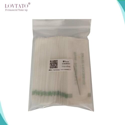 0.35mmx35mm R1 Needle Tattoo needles Disposable 1R Round Needles For Permanent Makeup machine agujas tattoo supplies agulha