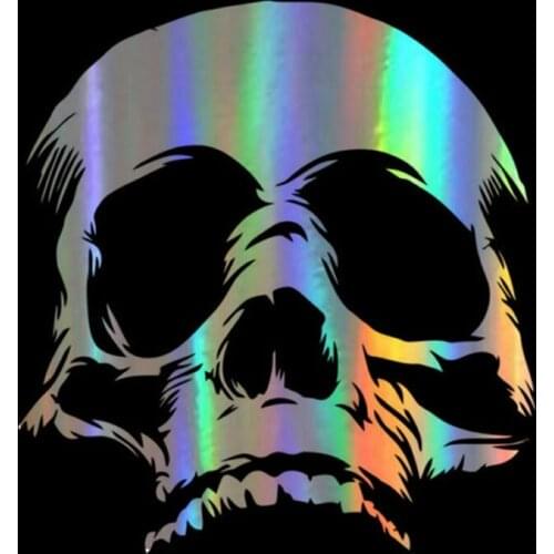 Creative Reflective Terrible Evil Skull Face Car Stickers and Decal Rear Windshield Car Decorative KK Vinyl Apply To Car Window