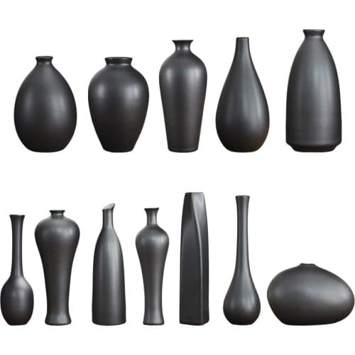 Minimalism Ceramic Flower Vase Decorative Indoor Planter Pot Office Decor