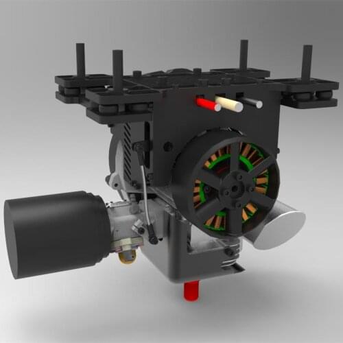 P2500 Multirotor Agricultural drone gasoline-electric hybrid generator 2400 power engine