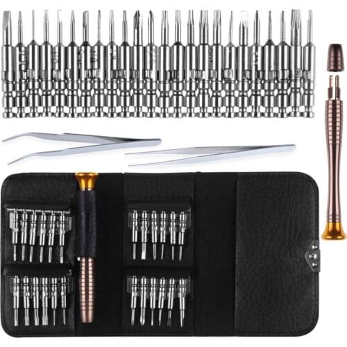 Screwdriver Kit 25 Precision Magnetic Bits DIY Dismountable Screw Driver Set Mini Tool Case For Smart Home PC Phone Repair