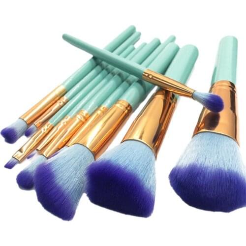 10pcs Pro Makeup Brushes Set Eyebrow Eyeshadow Foundation Brushes Eyeliner Lip Powder Brushes Beauty Makeup Tool Kit
