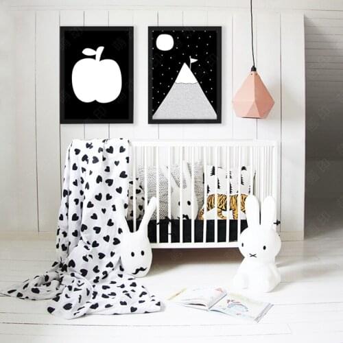 Moon tente and apple wall Posters decorative wall painting Canvas Art Print Wall Pictures Home Decoration Frame not include