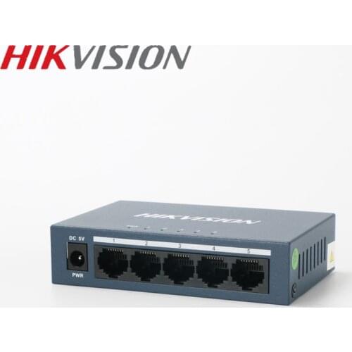 Hikvision DS-3E0105-E Unmanaged Non-PoE Switch 5 Ports 10/100 Mbps Adaptive Metal Material For 4CH NVR And CCTV IP Cameras