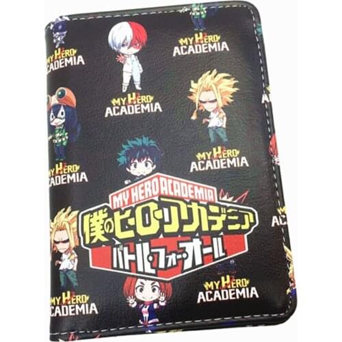 Travel PU Passport Cover Anime My Hero Academia Passports Holder Midoriya Izuku Credit ID Card Holders Boys Girls Leather purses