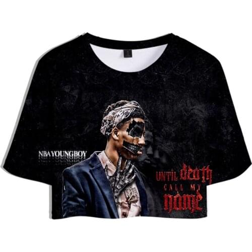 Salute to Hip hop Rapper Youngboy Never Broke Again 3D Tops Girl Short t-shirt Women Sexy Sale Casual T shirt Clothes