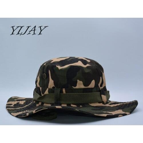 Outdoor sports men & womens fishing hat camouflage bucket hat fisherman camo ripstop jungle bush hats boonie wide brim sun caps