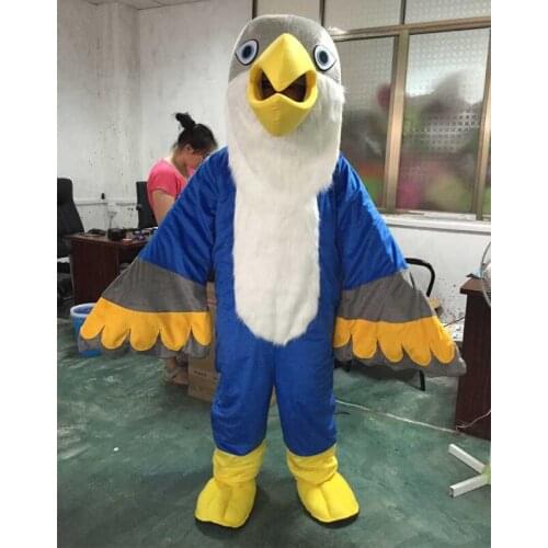 Blue Eagle Mascot Costume Suit Cosplay Party Fancy Animal Dress Outfits Advertising Promotion Carnival Halloween Adults Parade