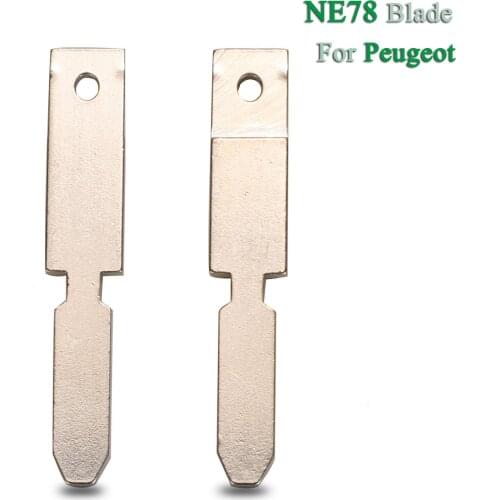 Bilchave 1/5pcs NE78 Car Key Blade Fob For Peugeot 106 205 206 306 307 405 406 Remote Control Key Blade Replacement