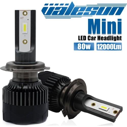 VALESUN H7 LED Headlight CanBus No Error 6000k White H4 Near Far 80w 12000Lm H8 H9 H11 9005 9006 led лампы для авто