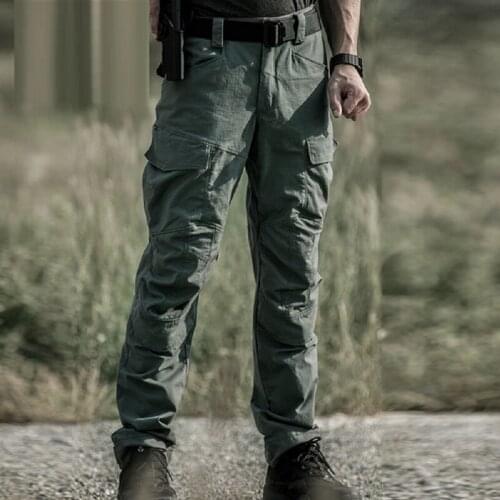 Tactical Pants Army Male Camo Jogger Plus Size Trousers Multi-Pocket Zip Military Camouflage Black Mens Cargo Pants anti splash